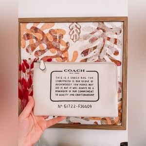 Coach New York Storypatch Pebbled Leather Clutch